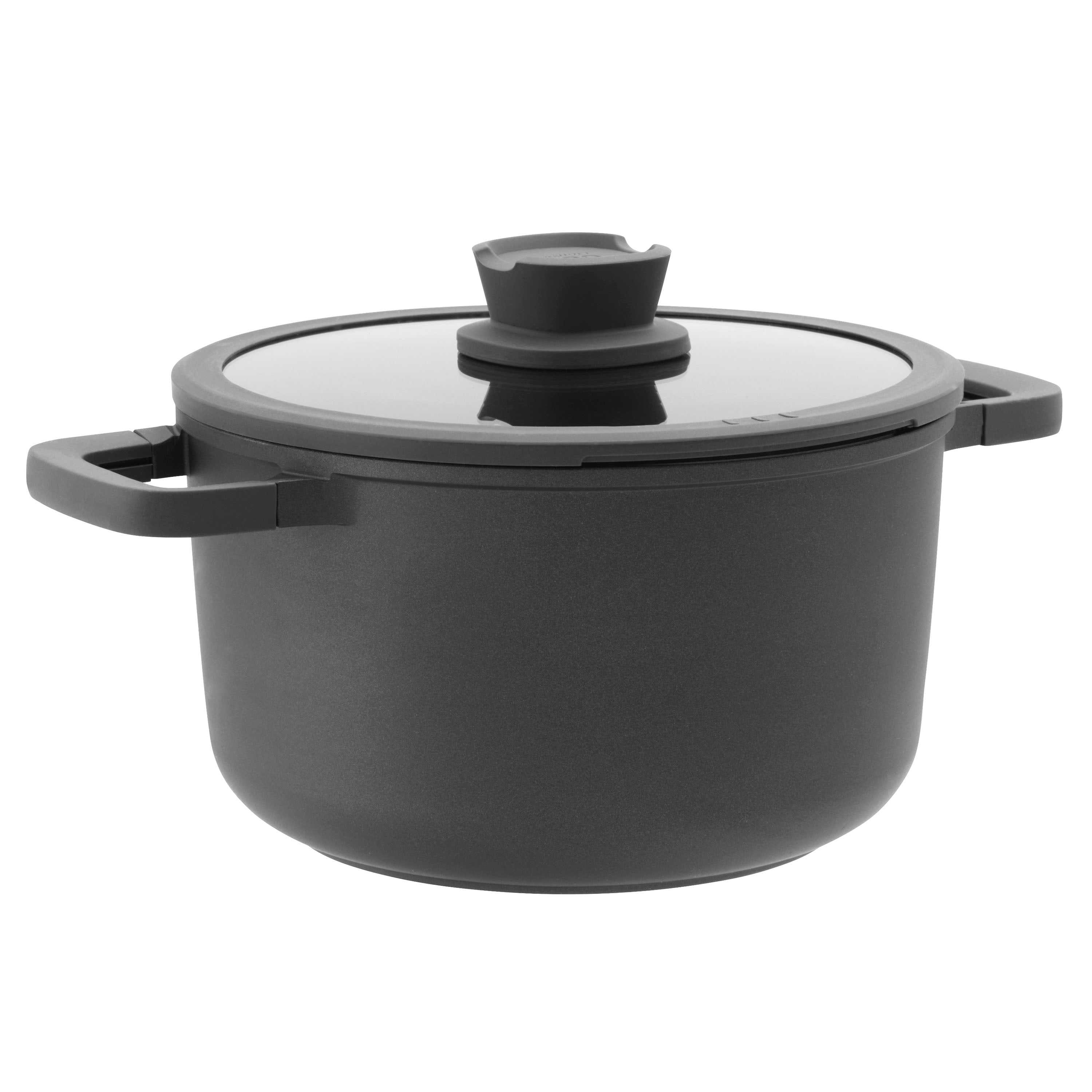 LEO Kookpot antiadhésif avec couvercle Stone+ 24x14cm