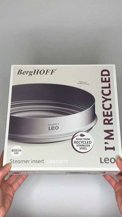 LEO Panier Vapeur Graphite - Ø 20-24cm
