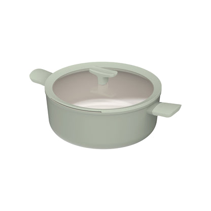 Marmite LEO antiadhésive avec couvercle Balance Sage - Ø 28cm